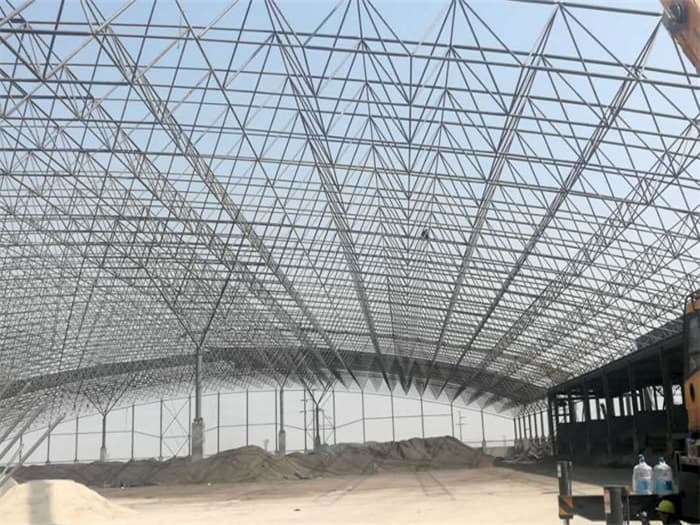 达州钢厂料仓网架工程